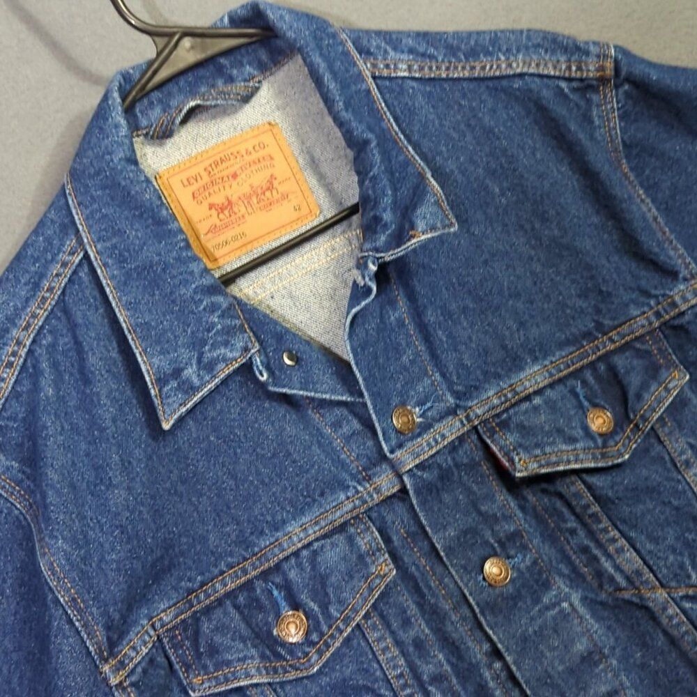 Levi's Vintage Jean Jacket Men's 42R Blue Trucker 90s Made In USA 70506-0216